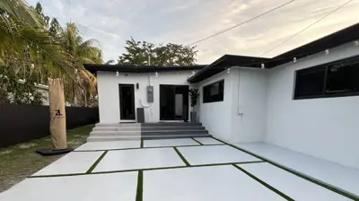 Grid-Patterned Concrete Photo