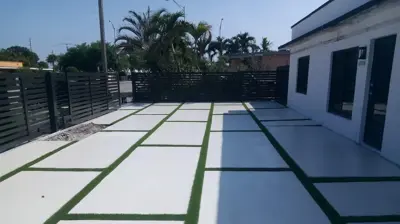 Grid-Patterned Concrete Photo